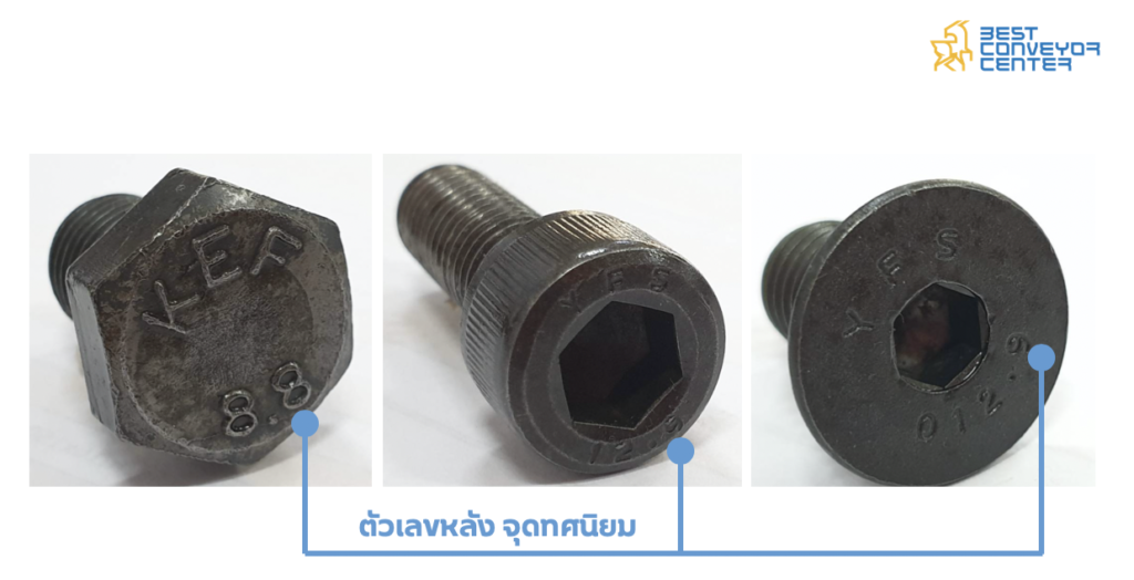 ตัวเลขบนหัวสกรู หลังจุดทศนิยม